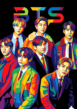 BTS Pop Art Group Portrait