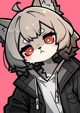 Anime Wolf Character Portrait