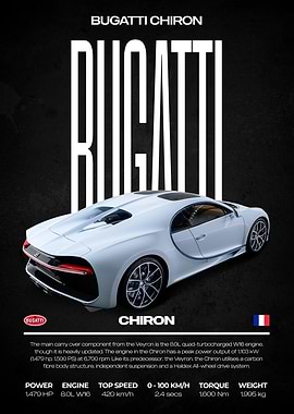 Bugatti Chiron Poster