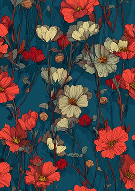 Vibrant Floral Pattern