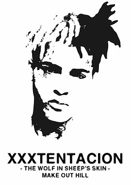 XXXTentacion Portrait with Text