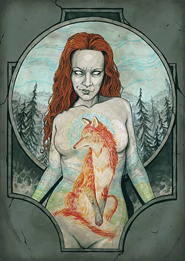 Woman with Fox Spirit