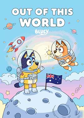 Bluey and Bingo in Space