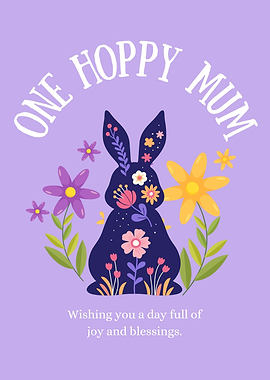 Happy Easter Bunny Poster for Mum