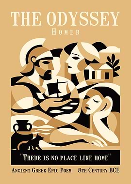 The Odyssey Homer Vintage Poster