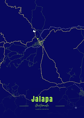 Jalapa Guatemala Map