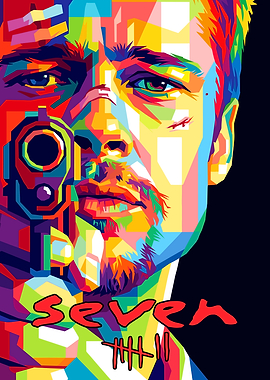 Brad Pitt 'Seven' WPAP Art