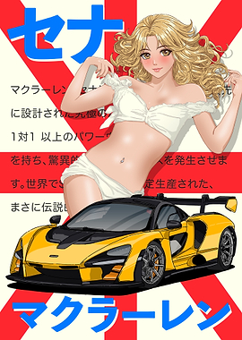 McLaren Senna with Anime Girl