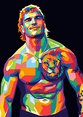 Pop Art Lion Tattoo Man