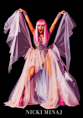 Nicki Minaj Pop Art Portrait