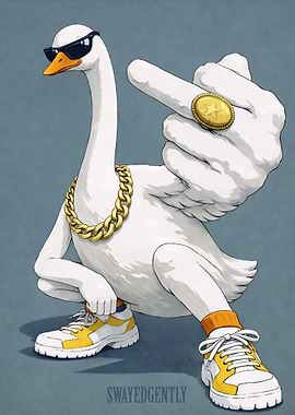 Cool Goose with Sunglasses and Gold Chain