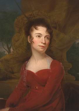 Portrait of a Woman in a Red Dress