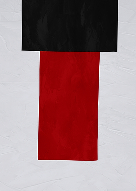 Abstract Red and Black Geometric Design