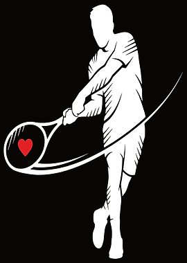 Tennis Player with Heart