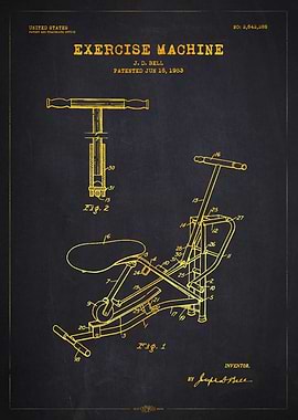 1953 Exercise Machine Patent Gold