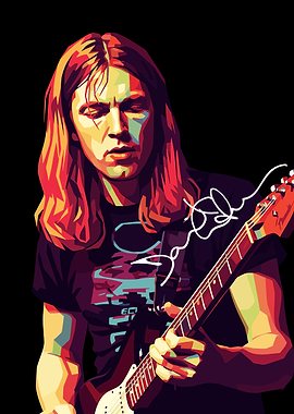 David Gilmour Playing Guitar