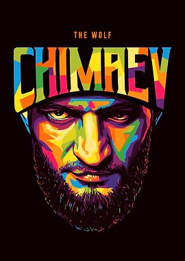 Khamzat Chimaev 'The Wolf' Pop Art