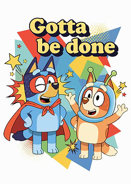 Bluey and Bingo as Superheroes