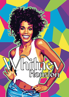 Whitney Houston Pop Art Portrait
