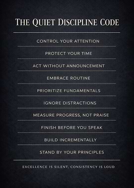The Quiet Discipline Code Poster