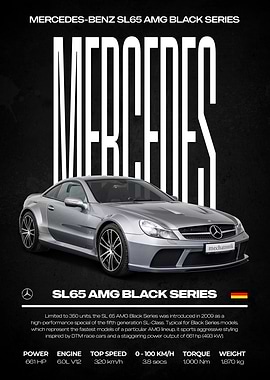 Mercedes-Benz SL65 AMG Black Series Poster