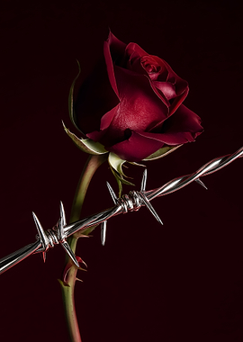 Red Rose and Barbed Wire