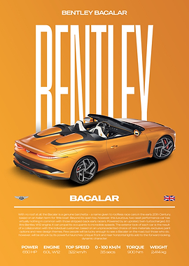 Bentley Bacalar Car Poster