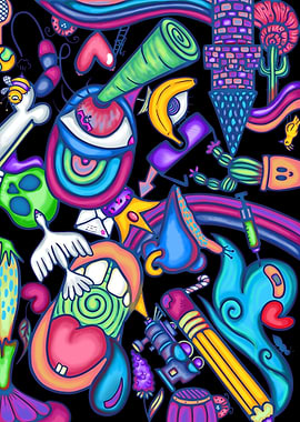 Surreal Psychedelic Collage