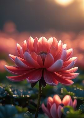 Close-up of a pink lotus flower