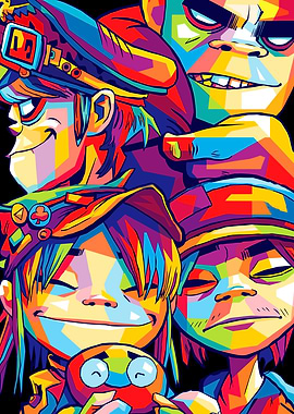 Gorillaz Pop Art Portrait