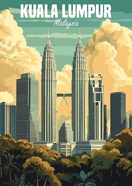 Kuala Lumpur Travel Poster