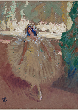 Ballerina in a Garden Setting