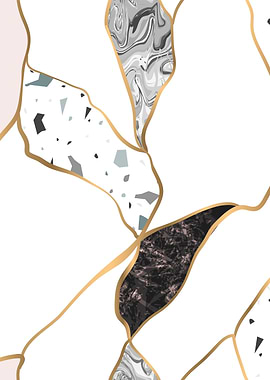 Abstract Terrazzo and Marble Pattern