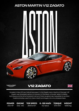 Aston Martin V12 Zagato Poster