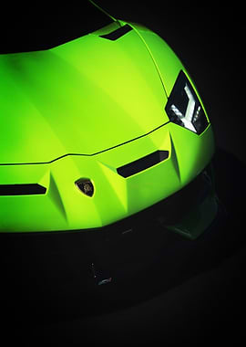 Lime Green Lamborghini Poster