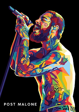 Post Malone Pop Art Portrait