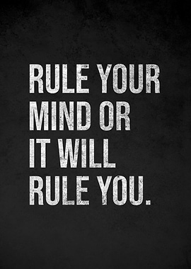 Rule Your Mind Motivational Quote