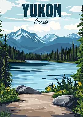Yukon Canada Travel Poster