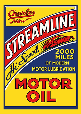 Streamline Motor Oil Vintage Advertisement