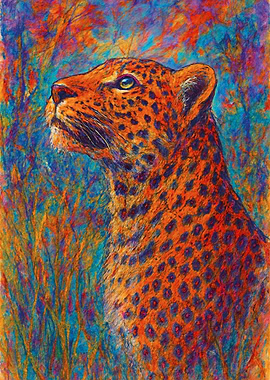 Vibrant Leopard Portrait