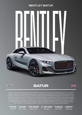 Bentley Batur Car Poster