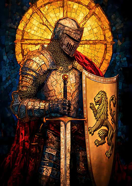Knight in Stained Glass Armor