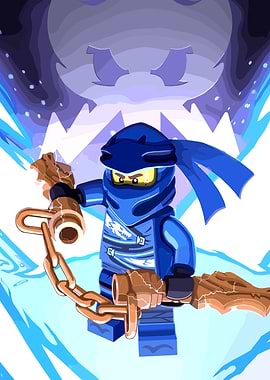 Blue Ninjago with Chain Weapon