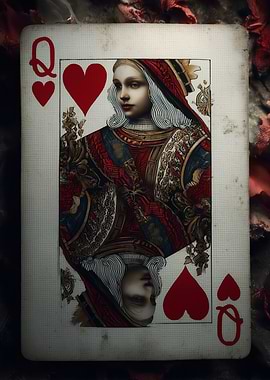 Queen of Hearts Playing Card