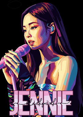 Jennie Blackpink Pop Art Portrait
