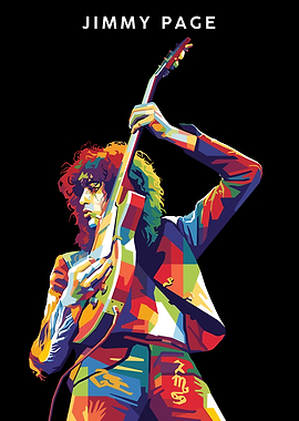 Jimmy Page Pop Art Portrait