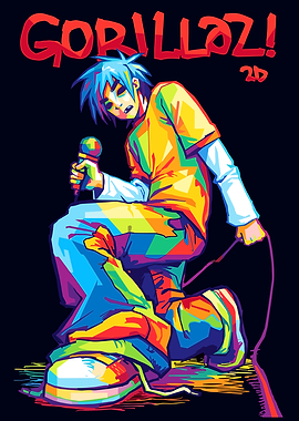 Gorillaz 2D Pop Art