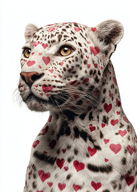 Leopard with Heart Pattern