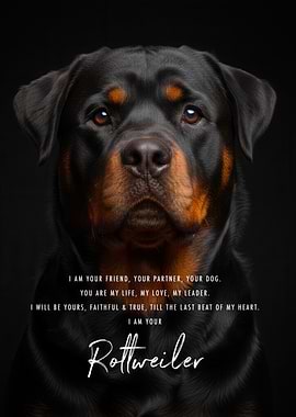 I Am Your Rottweiler Dog Quote