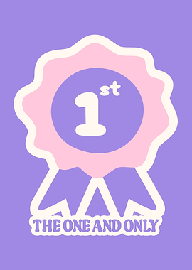 First Place Ribbon with Text